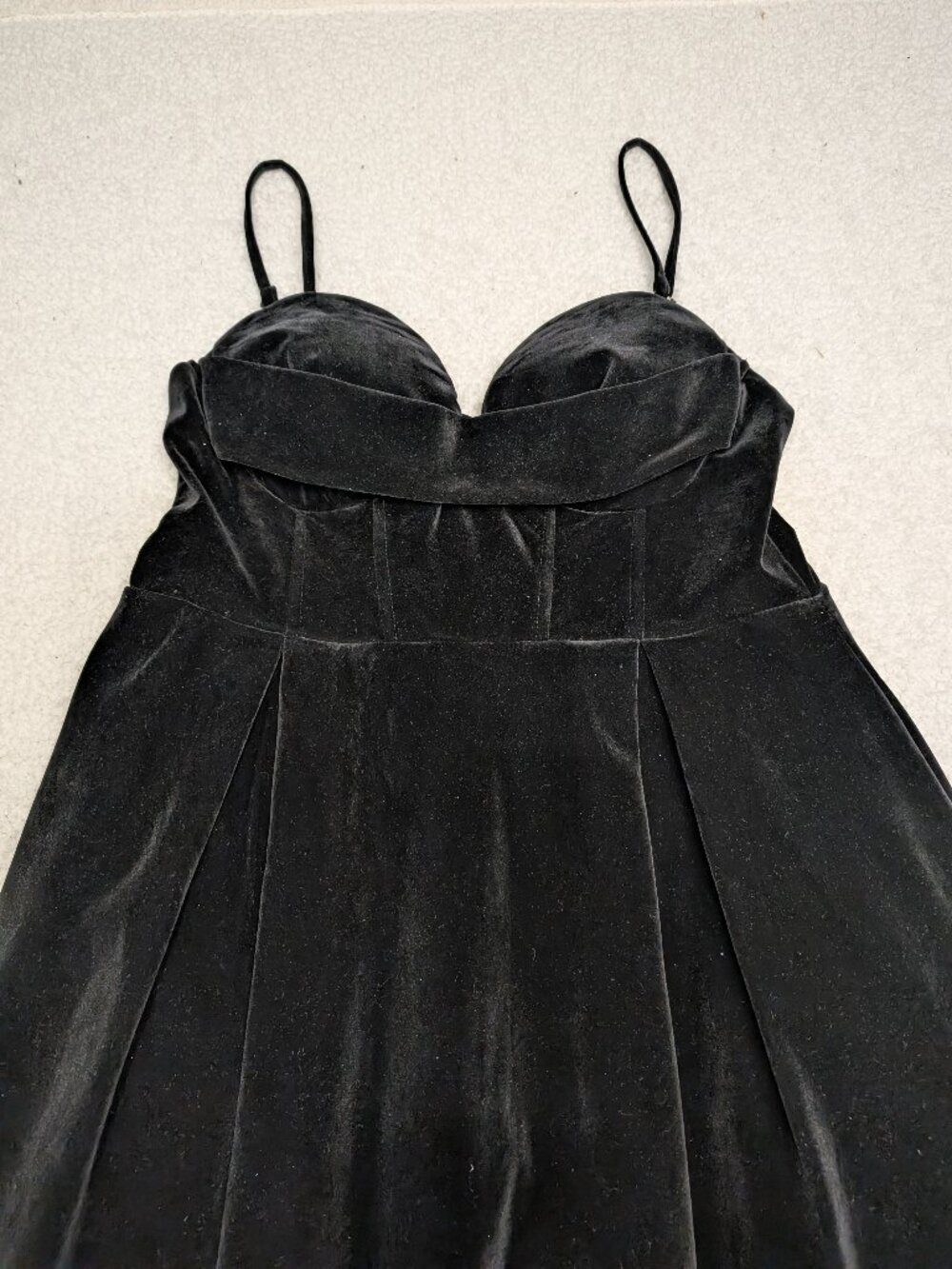 Fashion Nova Black Velvet Midi Dress XL Corset Back NWT